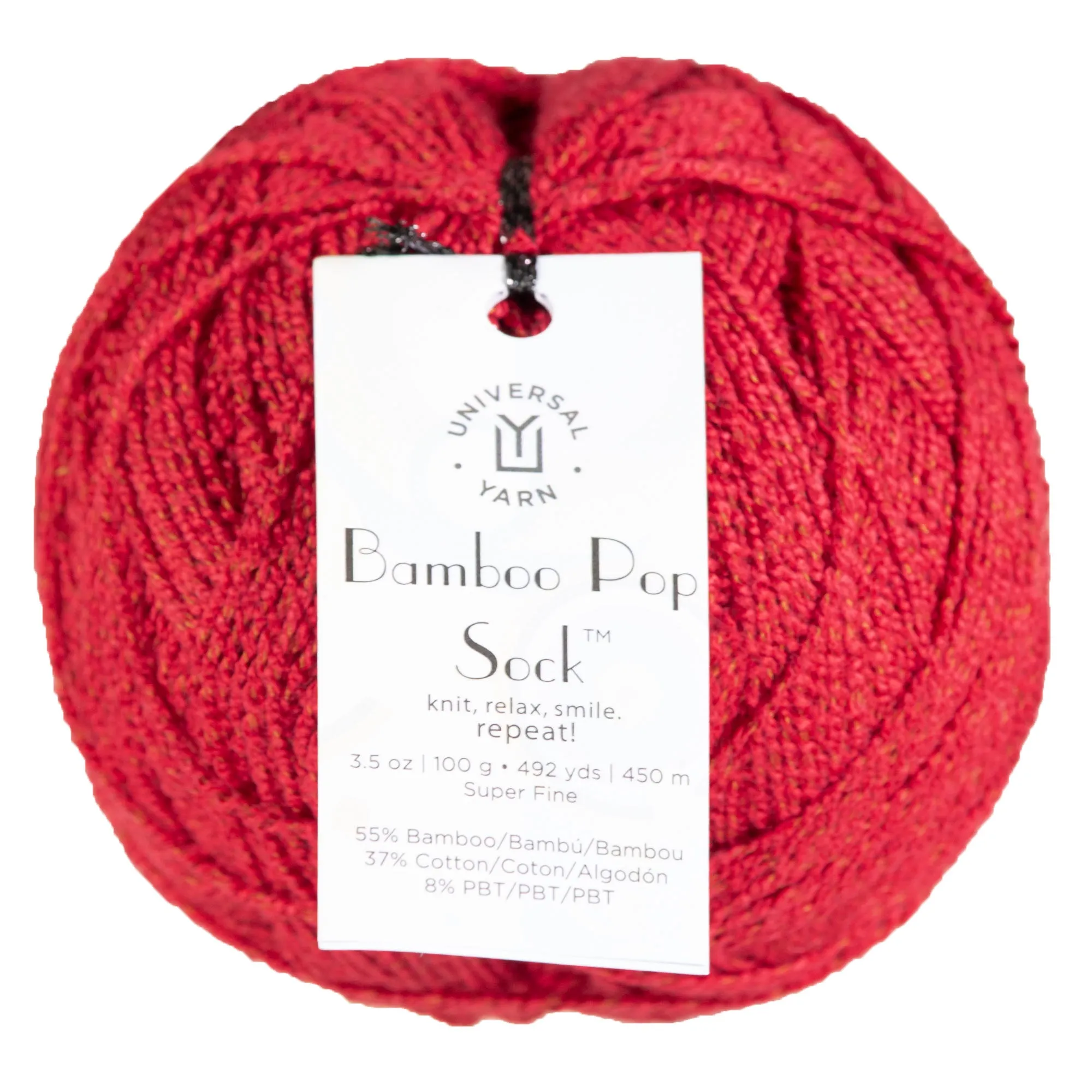Universal Yarn Bamboo Pop Socks Yarn - 608 Pomegranate