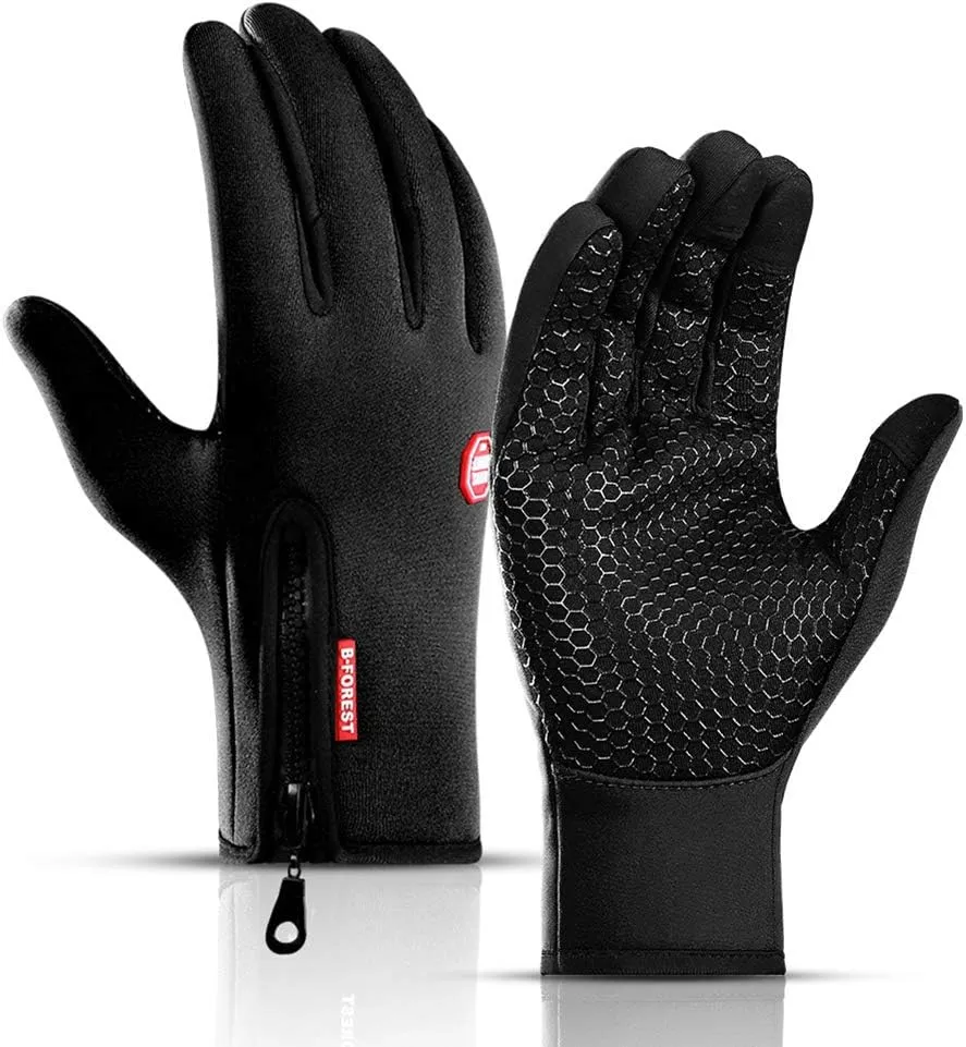Warm Gloves, Touch Screen Winter Female Riding Outdoor Sports Windproof Mountaineering Zipper Men's Honeycomb Gloves,
